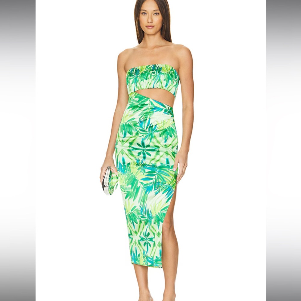 Posanto Dress in Palm Print